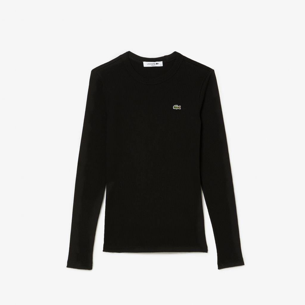 Áo Thun Lacoste Nữ Ôm Dáng Chất Liệu Cotton Gân