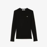 Áo Thun Lacoste Nữ Ôm Dáng Chất Liệu Cotton Gân
