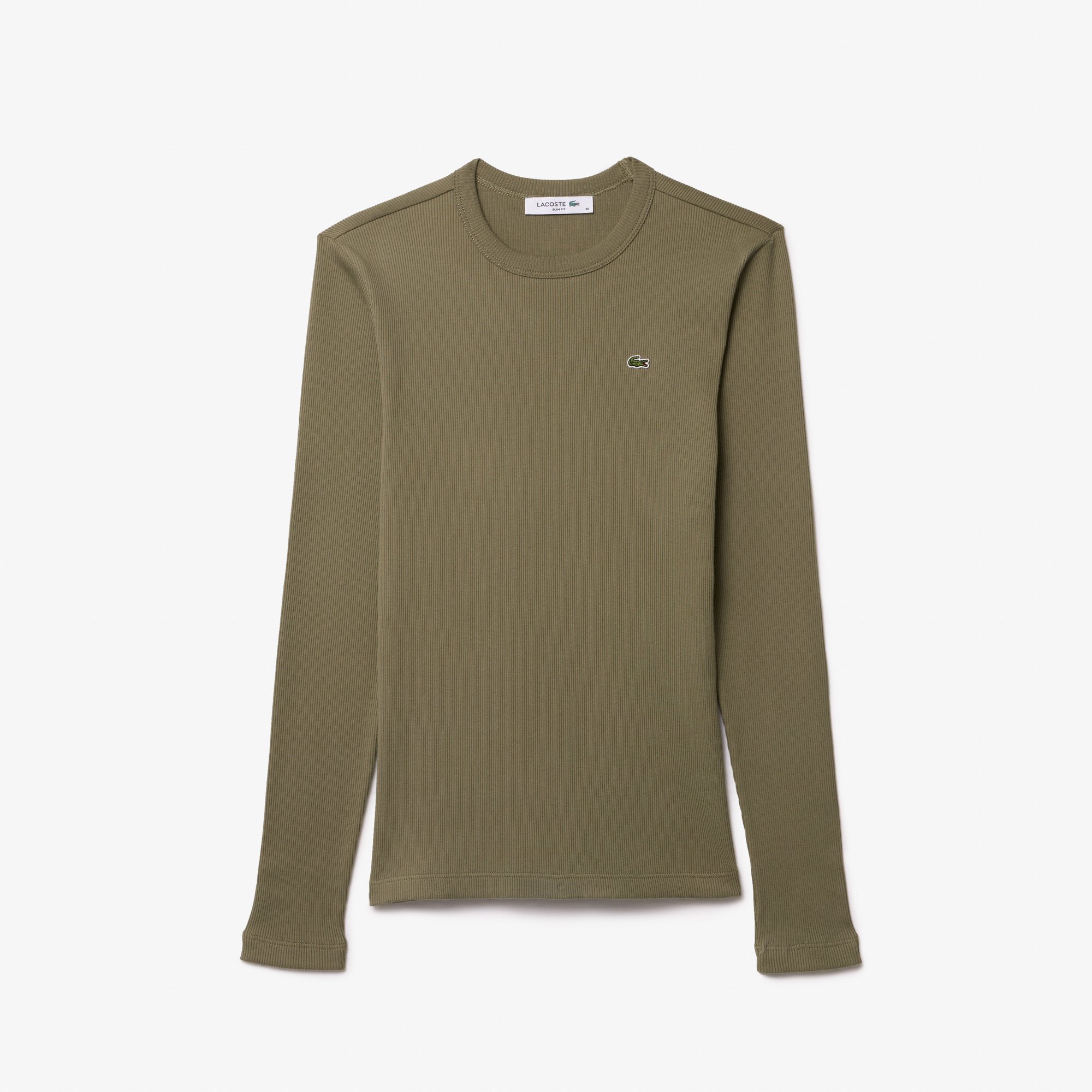 Áo Thun Lacoste Nữ Ôm Dáng Chất Liệu Cotton Gân