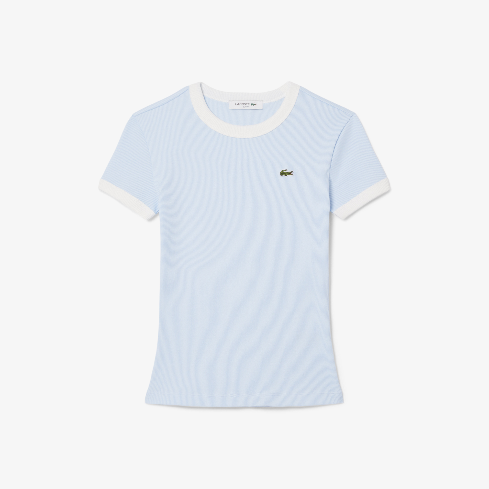 Áo Thun Lacoste Nữ Ôm Dáng Họa Tiết Phối Màu Nổi Bật