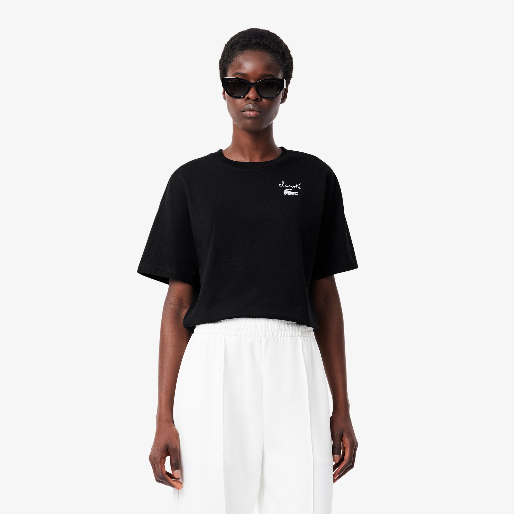 Áo Thun Lacoste Nữ Logo Chất Liệu Cotton Có Logo