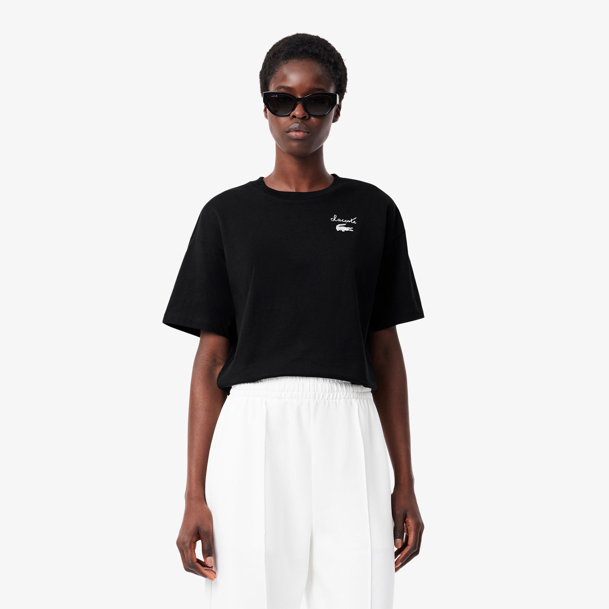 Áo Thun Lacoste Nữ Logo Chất Liệu Cotton Có Logo