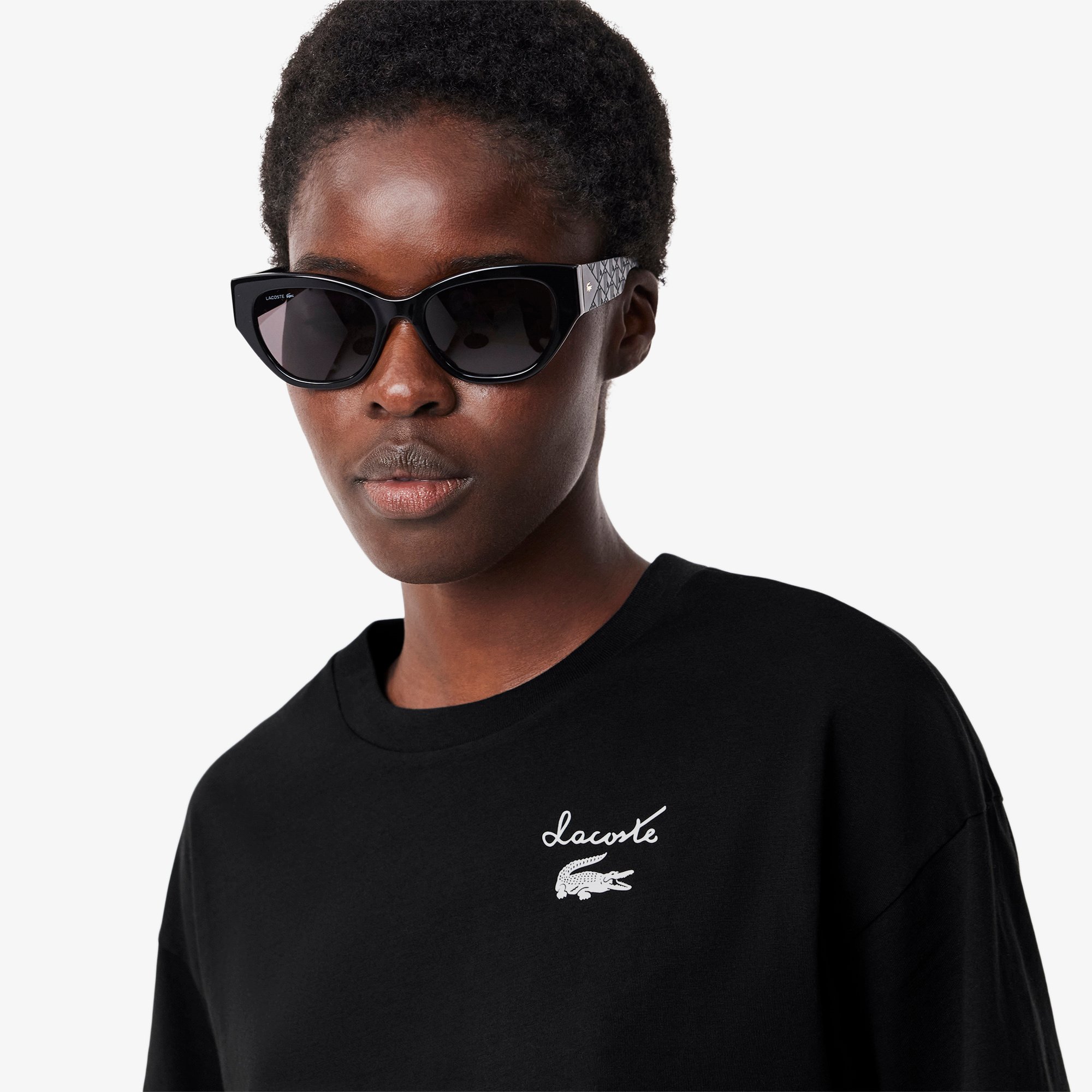 Áo Thun Lacoste Nữ Logo Chất Liệu Cotton Có Logo