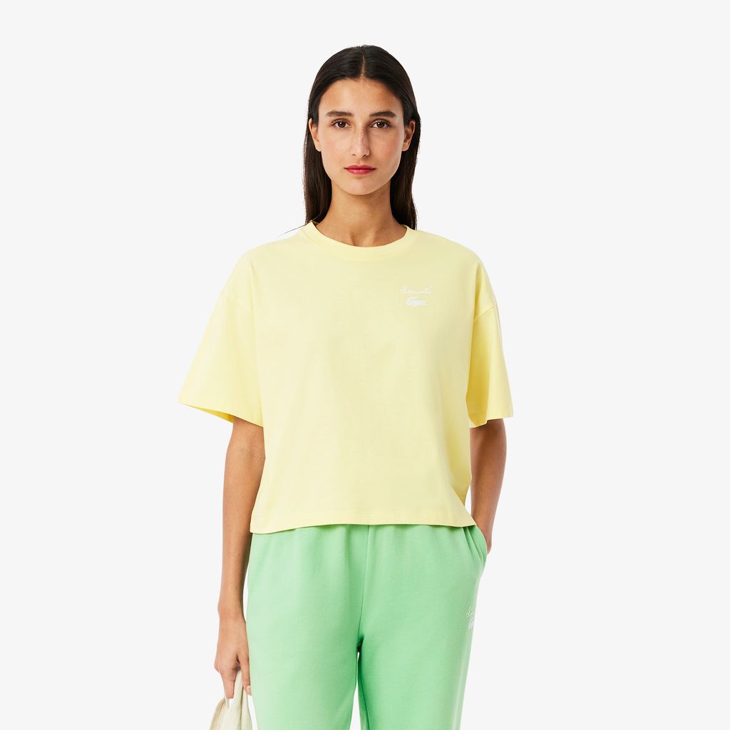 Áo Thun Lacoste Nữ Logo Chất Liệu Cotton Có Logo