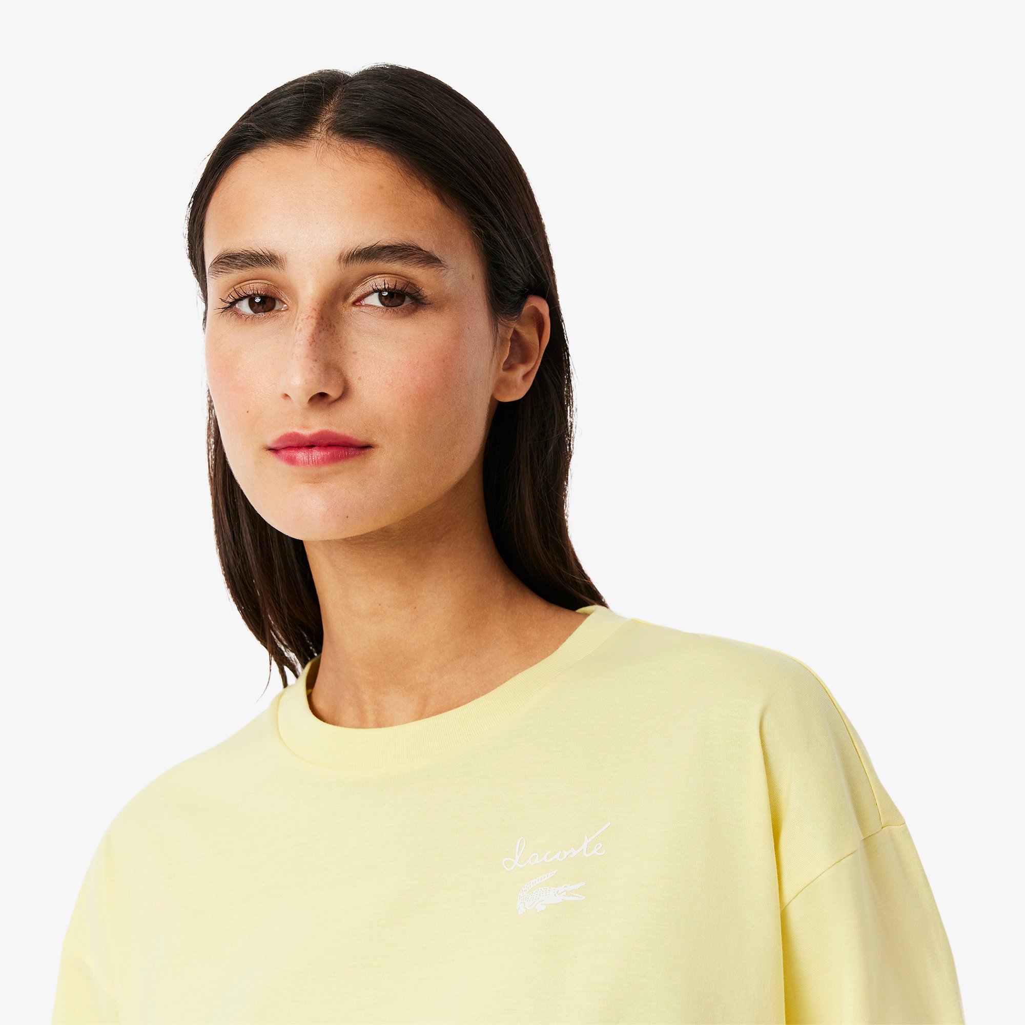 Áo Thun Lacoste Nữ Logo Chất Liệu Cotton Có Logo