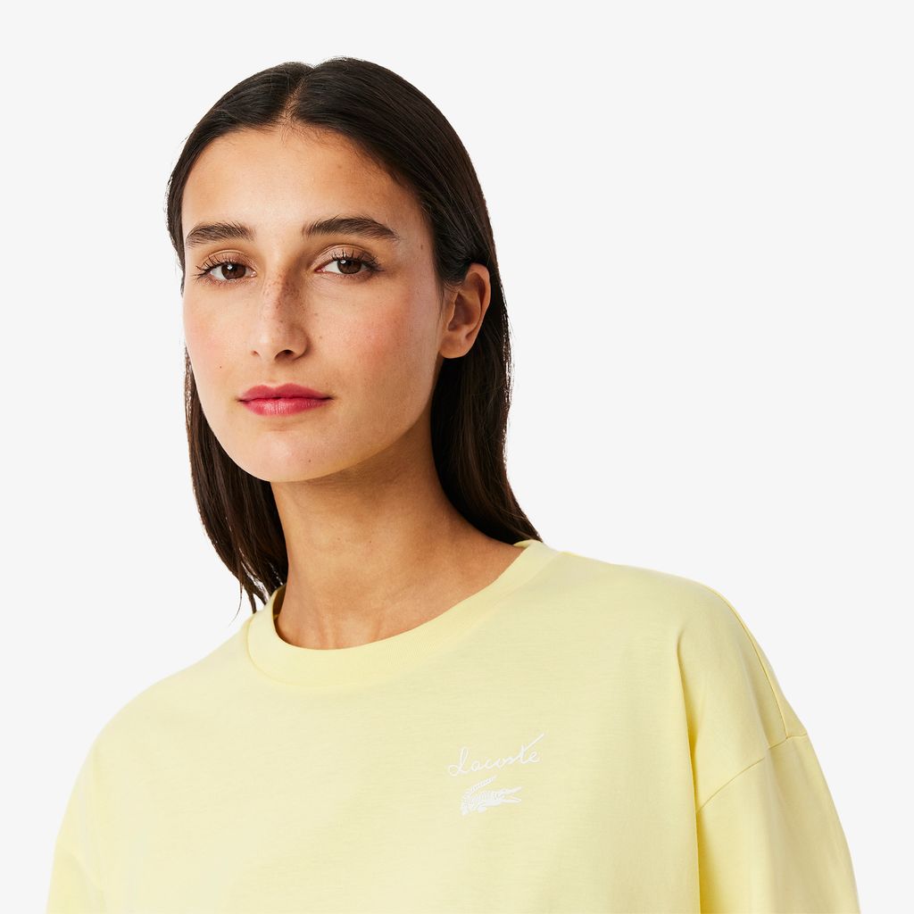 Áo Thun Lacoste Nữ Logo Chất Liệu Cotton Có Logo