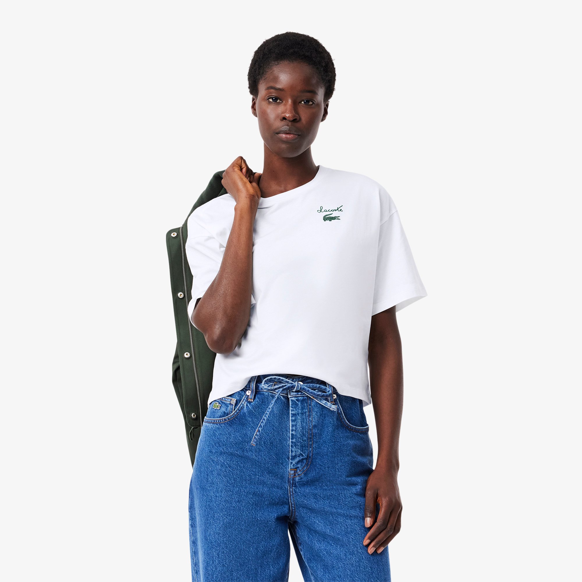 Áo Thun Lacoste Nữ Logo Chất Liệu Cotton Có Logo