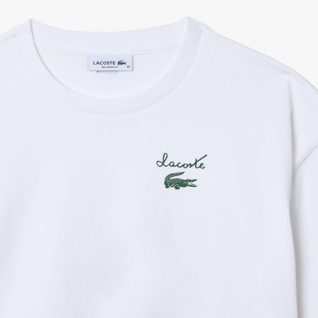 Áo Thun Lacoste Nữ Logo Chất Liệu Cotton Có Logo
