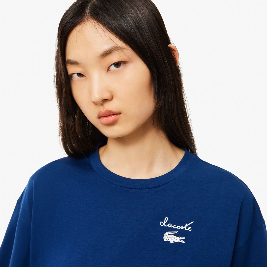 Áo Thun Lacoste Nữ Logo Chất Liệu Cotton Có Logo