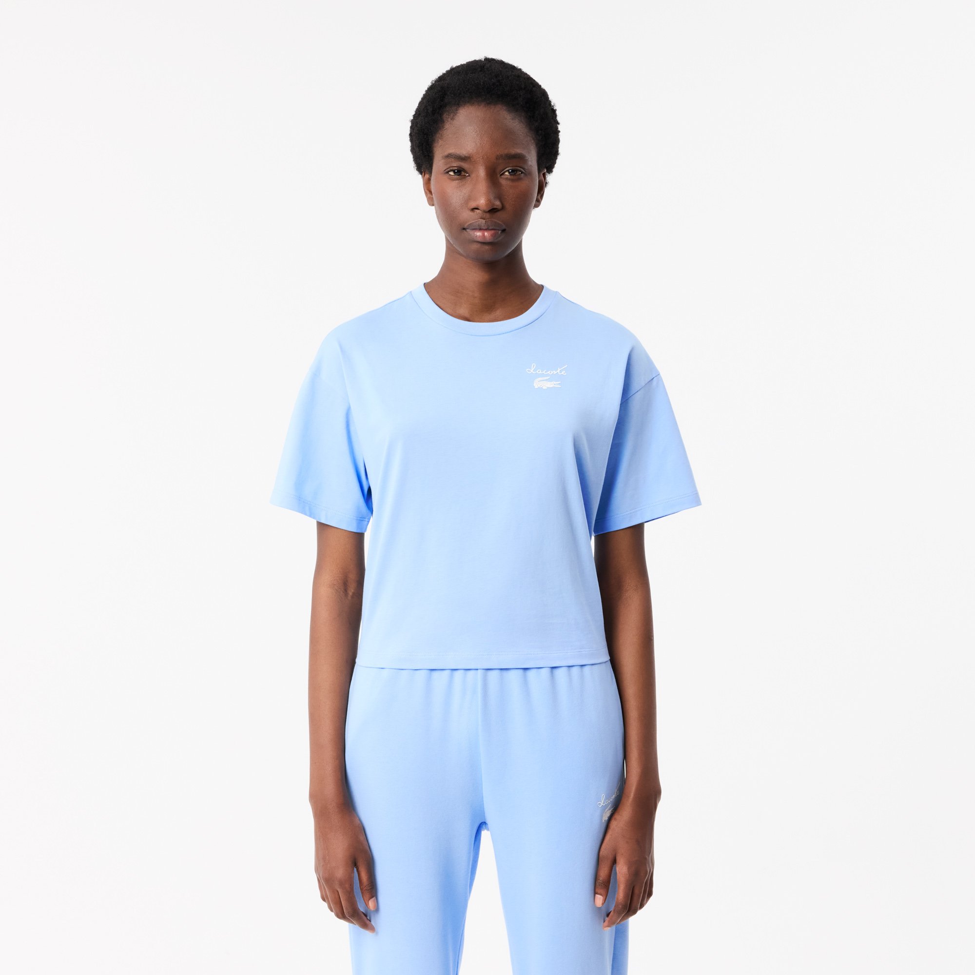 Áo Thun Lacoste Nữ Logo Chất Liệu Cotton Có Logo