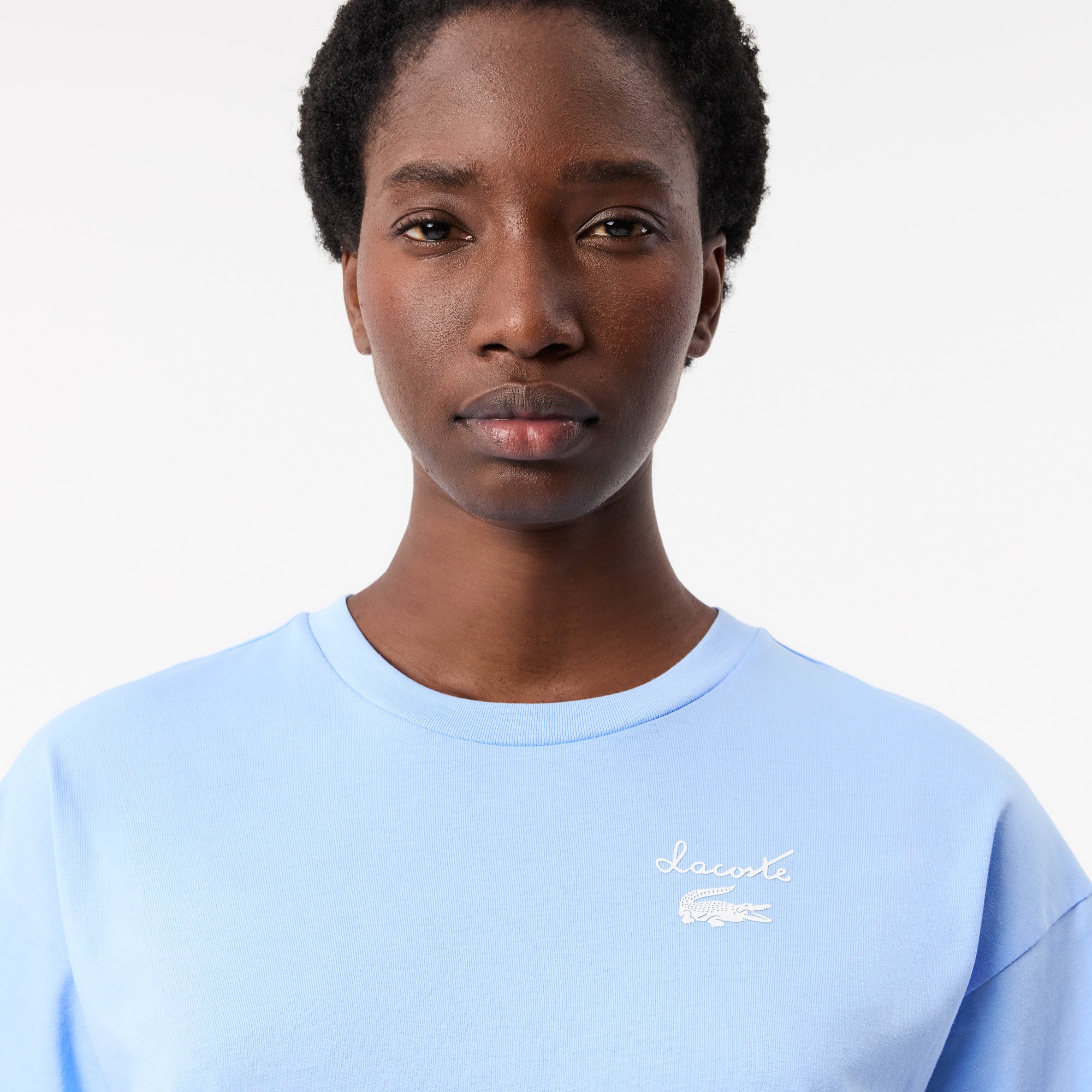 Áo Thun Lacoste Nữ Logo Chất Liệu Cotton Có Logo