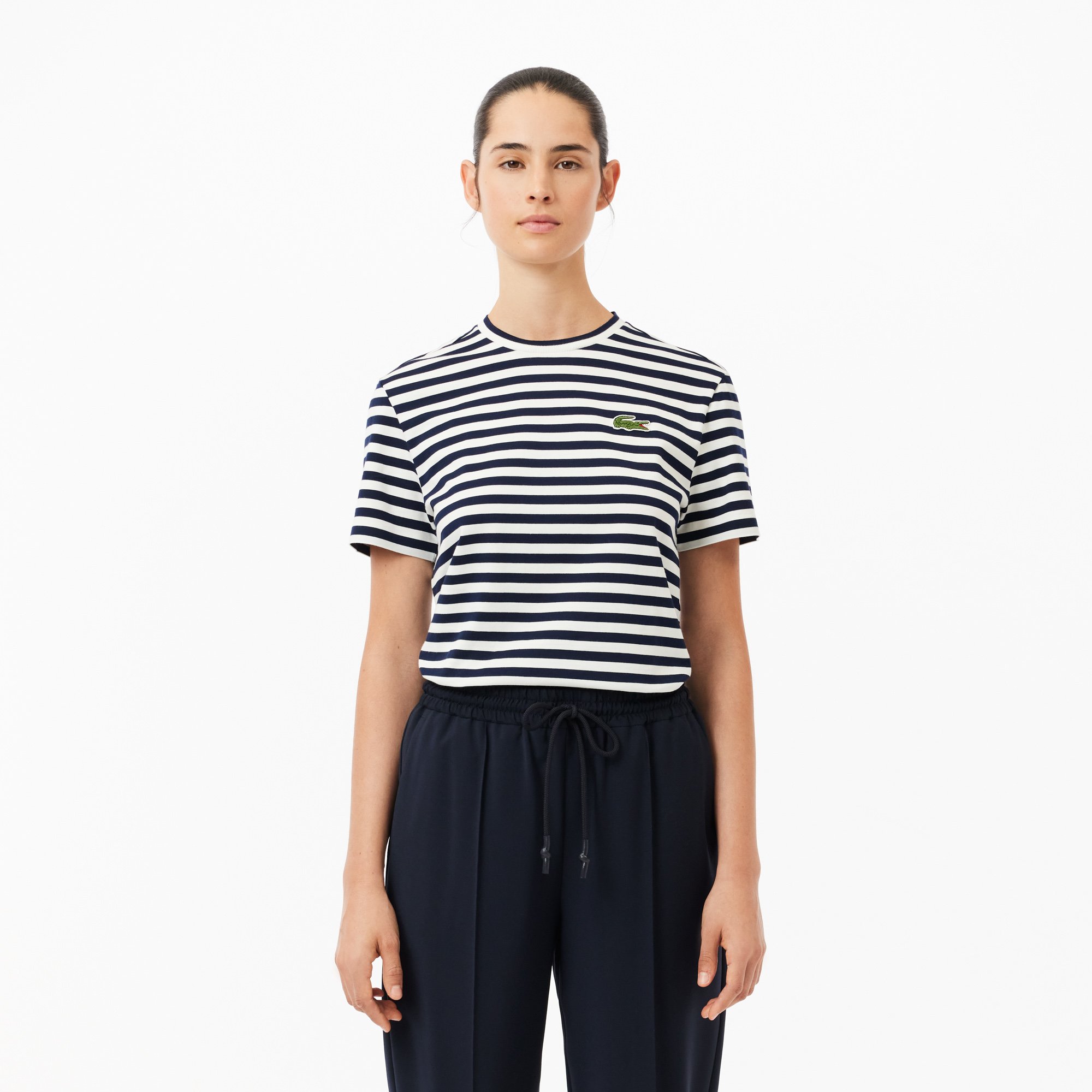Áo Thun Lacoste Nữ Họa Tiết Sọc