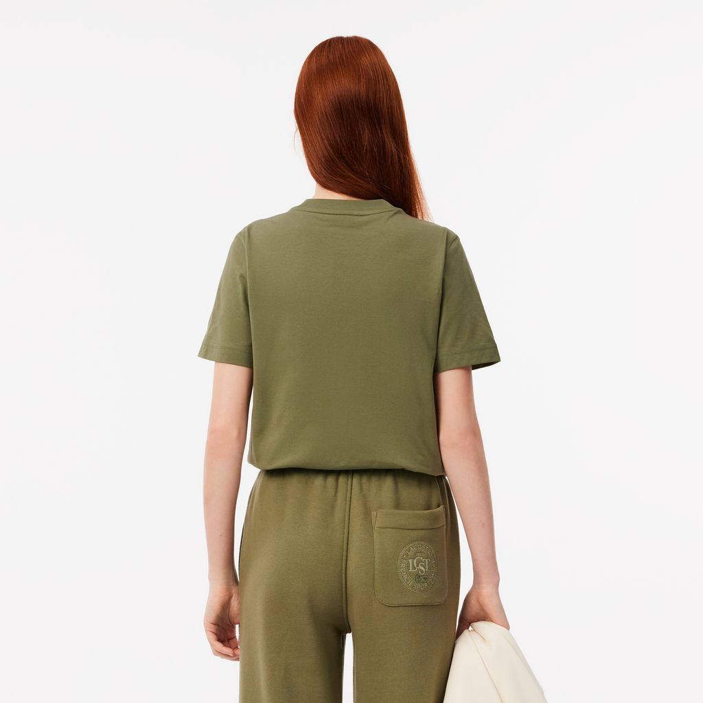 Áo Thun Lacoste Nữ Chất Liệu Cotton Họa Tiết In