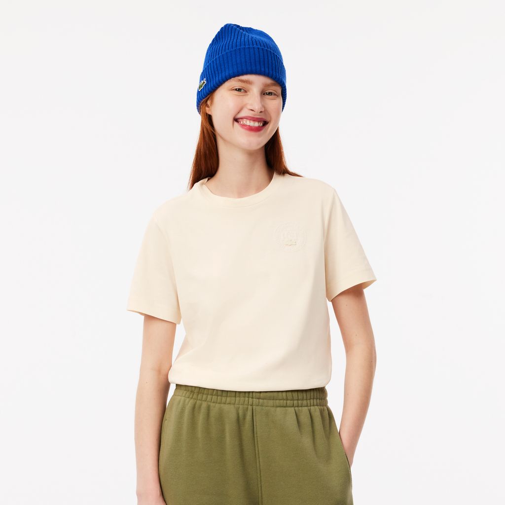 Áo Thun Lacoste Nữ Chất Liệu Cotton Họa Tiết In