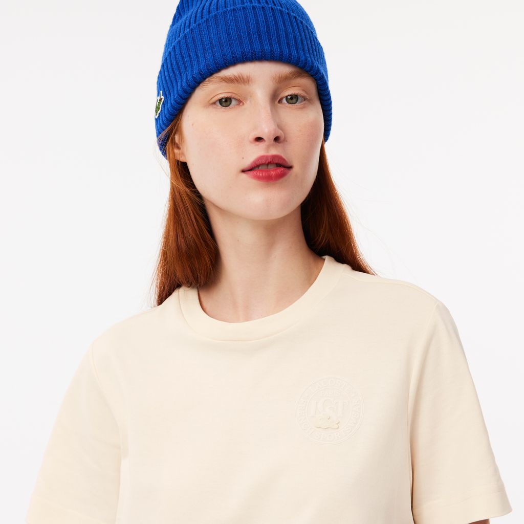 Áo Thun Lacoste Nữ Chất Liệu Cotton Họa Tiết In