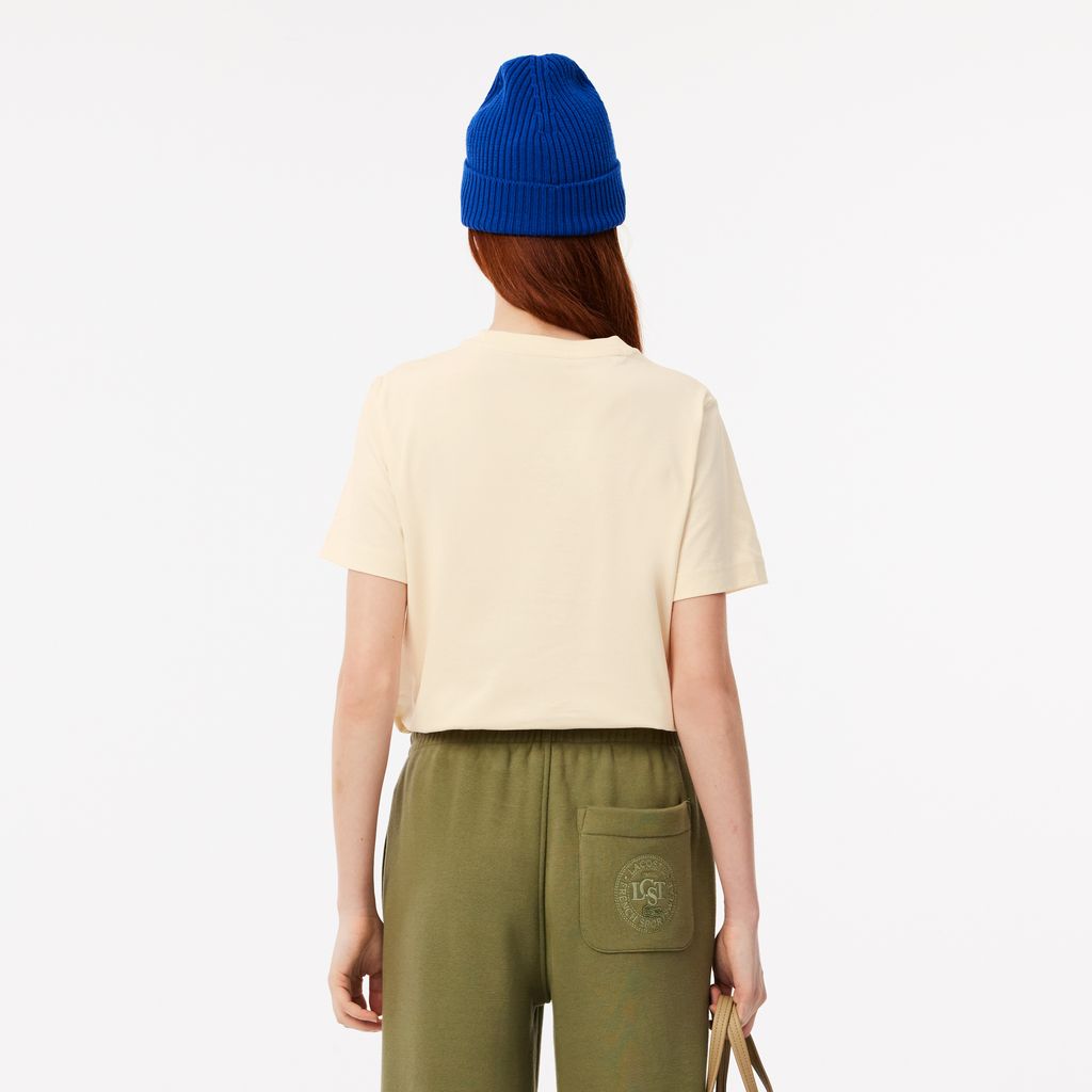 Áo Thun Lacoste Nữ Chất Liệu Cotton Họa Tiết In