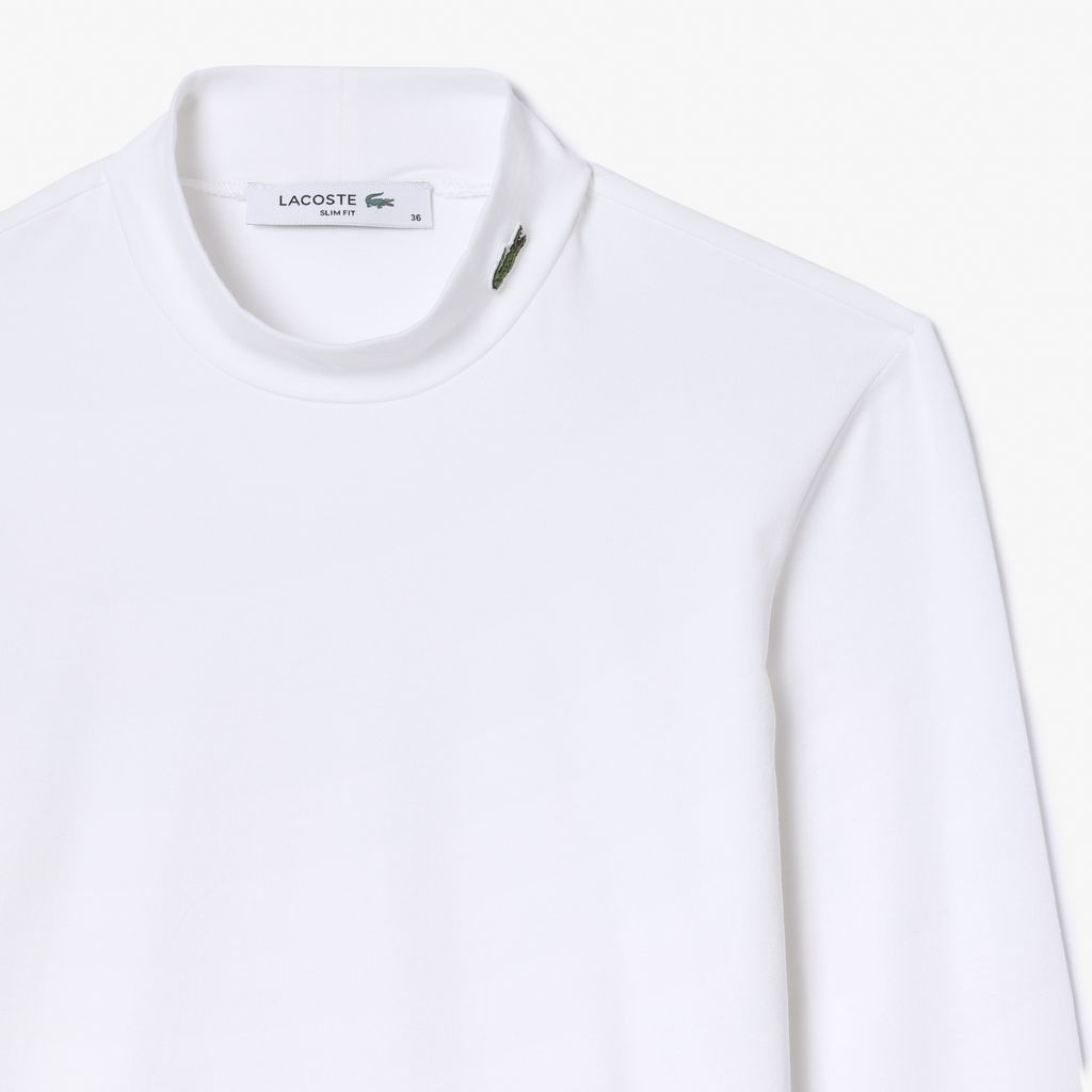 Áo Thun Lacoste Nữ Ôm Dáng Chất Liệu Cotton Co Dãn