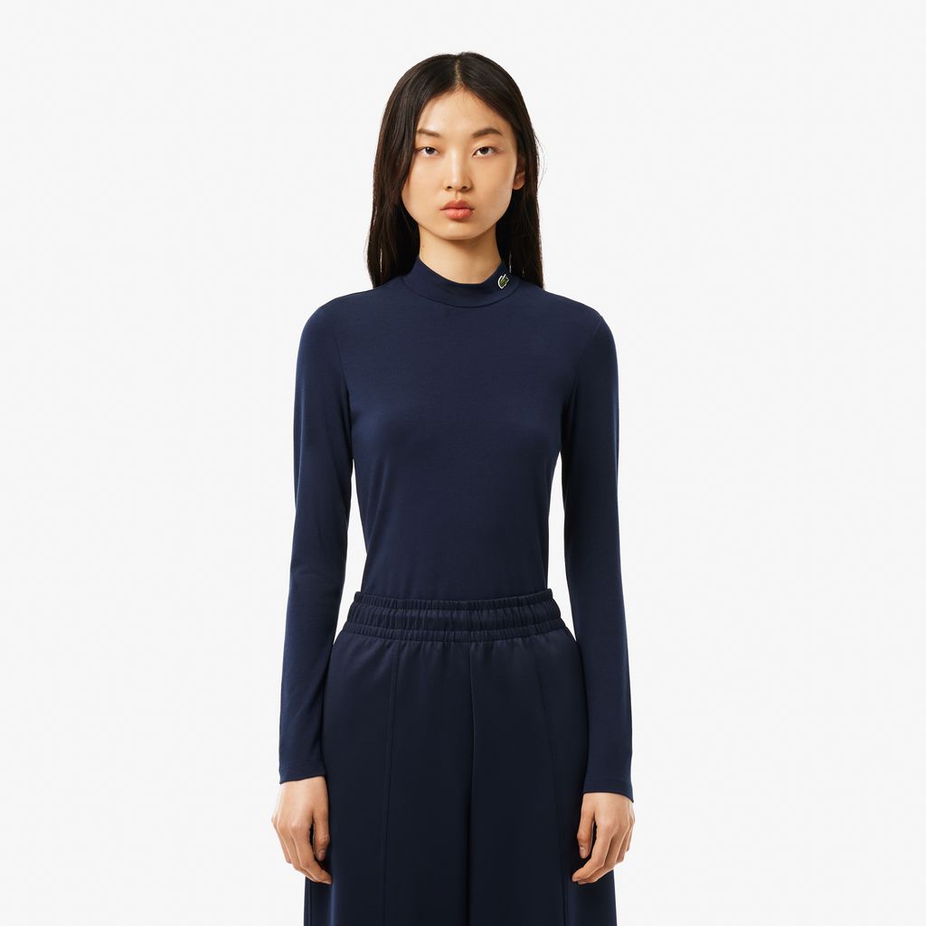 Áo Thun Lacoste Nữ Ôm Dáng Chất Liệu Cotton Co Dãn