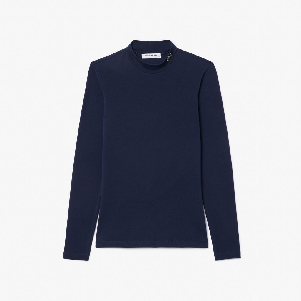 Áo Thun Lacoste Nữ Ôm Dáng Chất Liệu Cotton Co Dãn