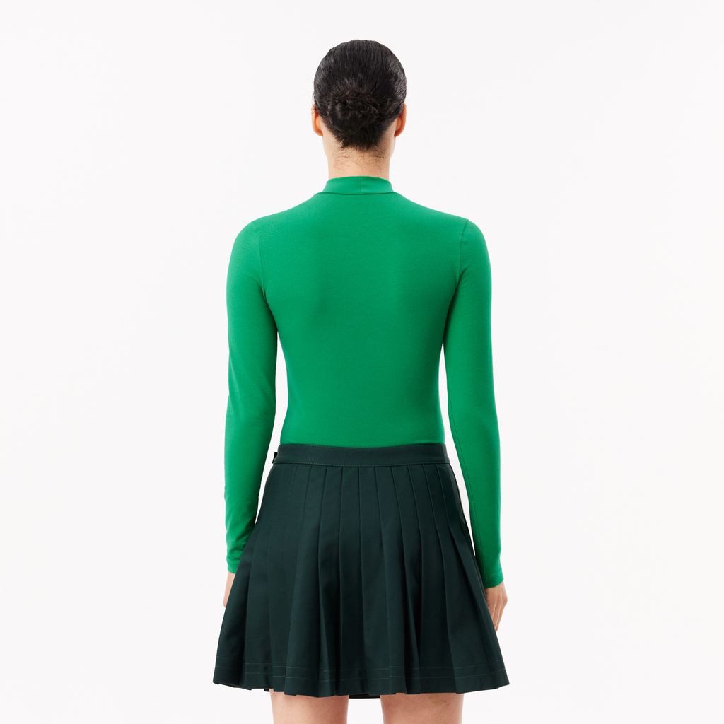 Áo Thun Lacoste Nữ Ôm Dáng Chất Liệu Cotton Co Dãn