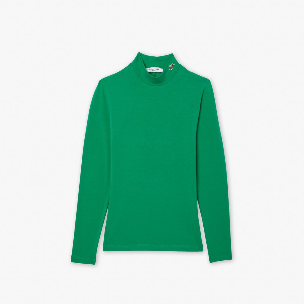 Áo Thun Lacoste Nữ Ôm Dáng Chất Liệu Cotton Co Dãn