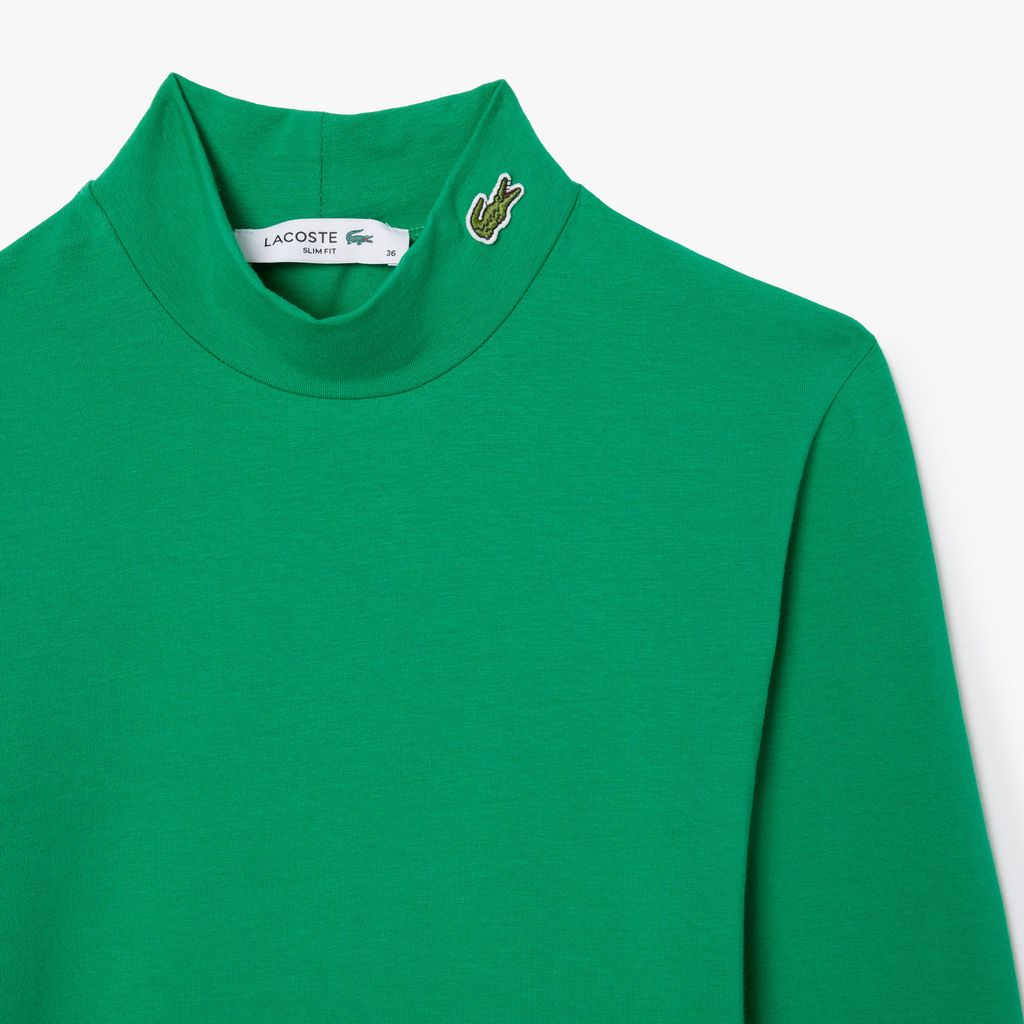 Áo Thun Lacoste Nữ Ôm Dáng Chất Liệu Cotton Co Dãn
