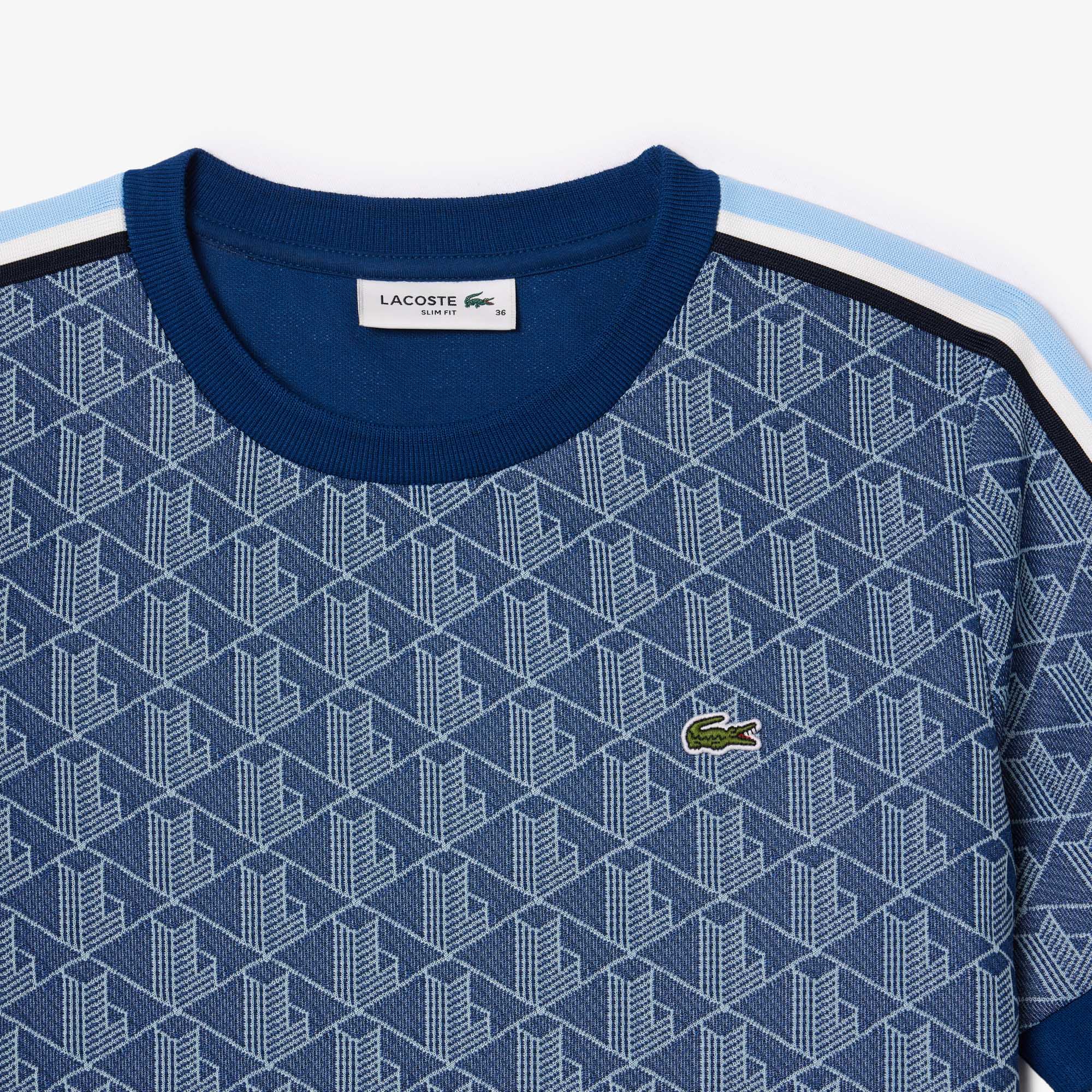Áo Thun Lacoste Nữ Ôm Dáng Hoạt Tiết Jacquard Monogram