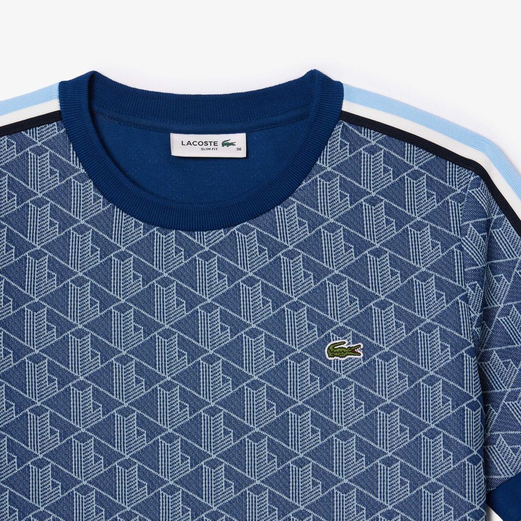 Áo Thun Lacoste Nữ Ôm Dáng Hoạt Tiết Jacquard Monogram