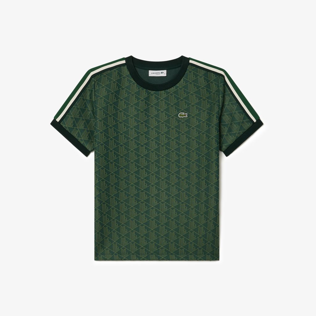 Áo Thun Lacoste Nữ Ôm Dáng Hoạt Tiết Jacquard Monogram