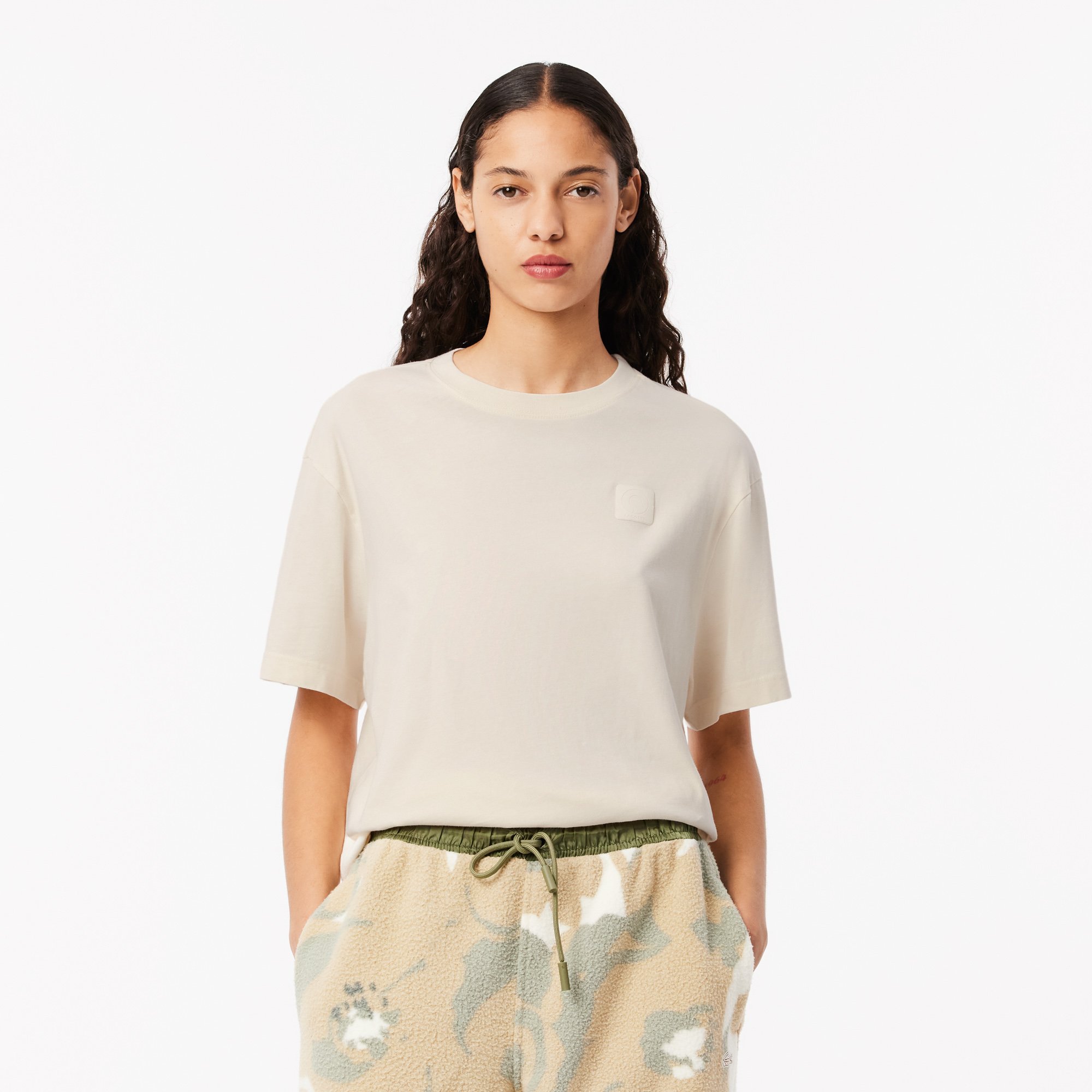 Áo Thun Lacoste Nữ Oversize Chất Liệu Cotton