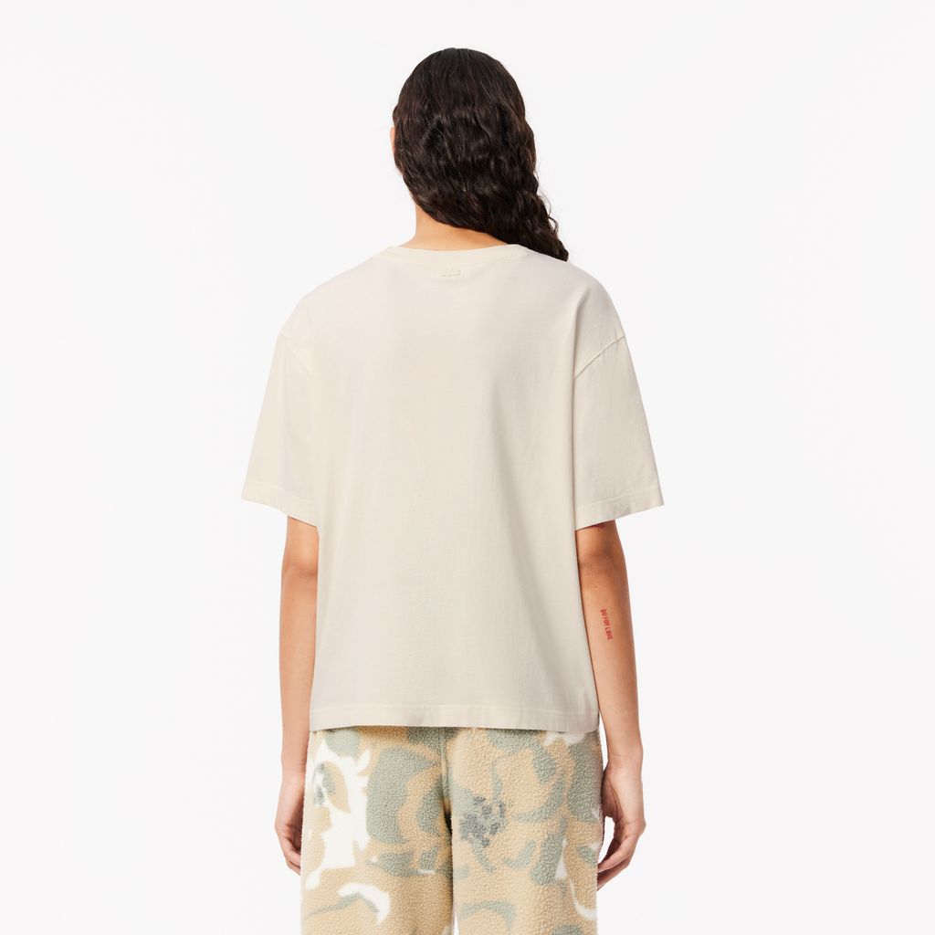 Áo Thun Lacoste Nữ Oversize Chất Liệu Cotton