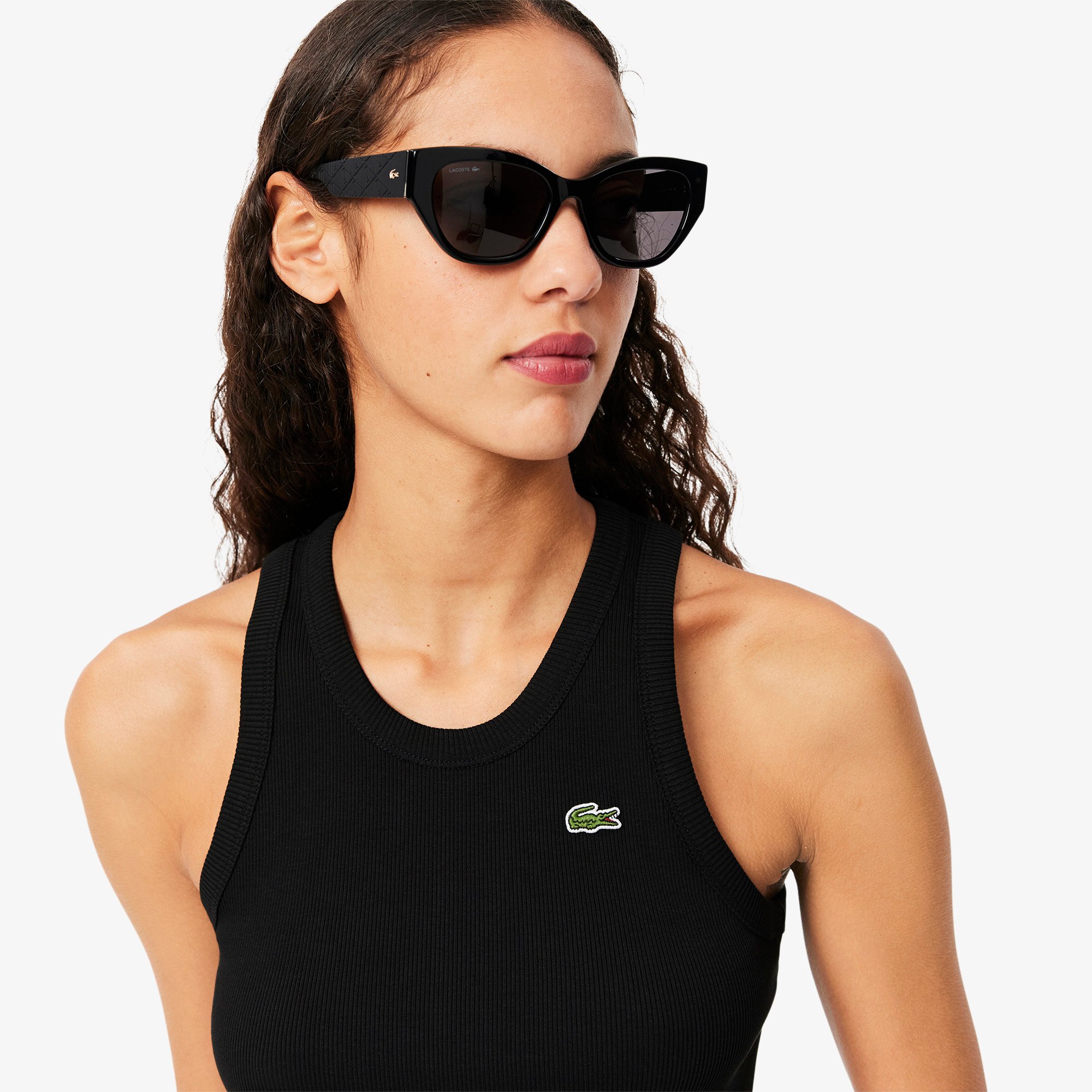 Áo Tank Top Lacoste Nữ Ôm Dáng Chất Liệu Cotton