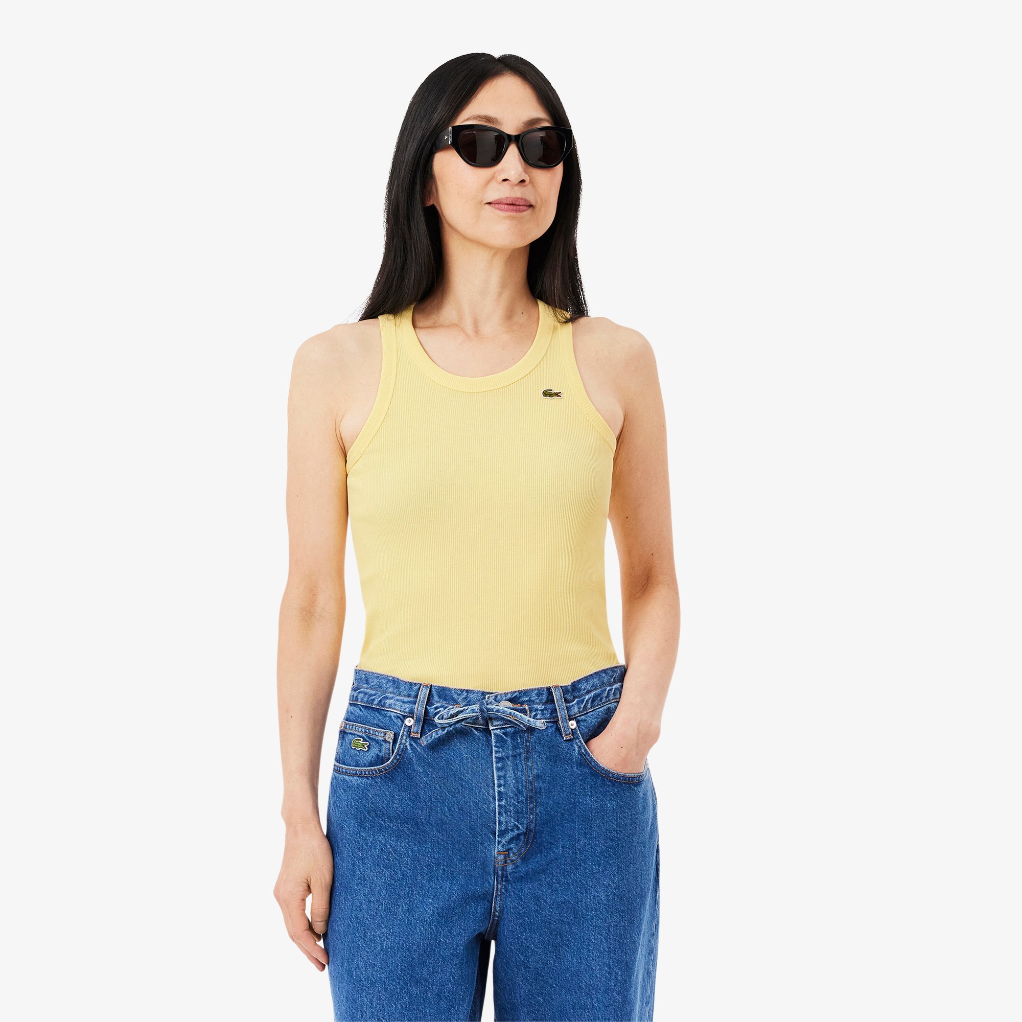 Áo Tank Top Lacoste Nữ Ôm Dáng Chất Liệu Cotton