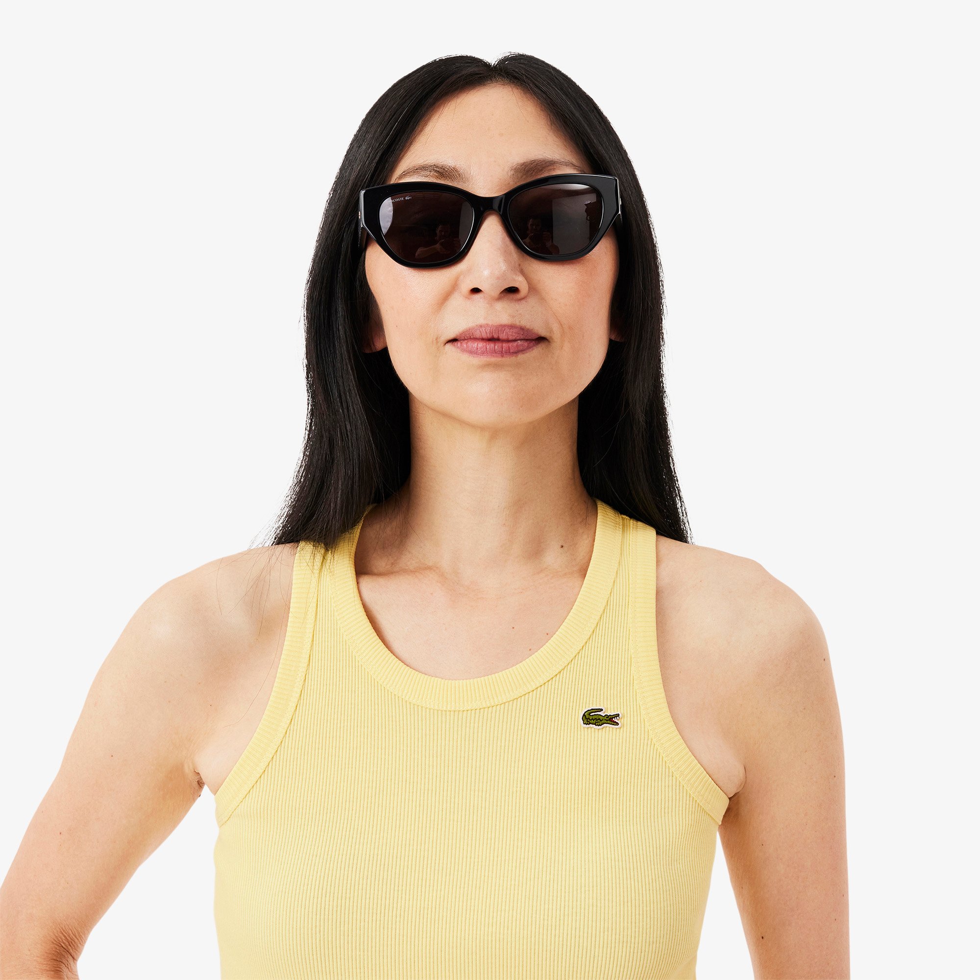 Áo Tank Top Lacoste Nữ Ôm Dáng Chất Liệu Cotton
