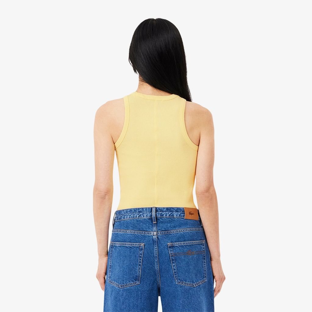 Áo Tank Top Lacoste Nữ Ôm Dáng Chất Liệu Cotton