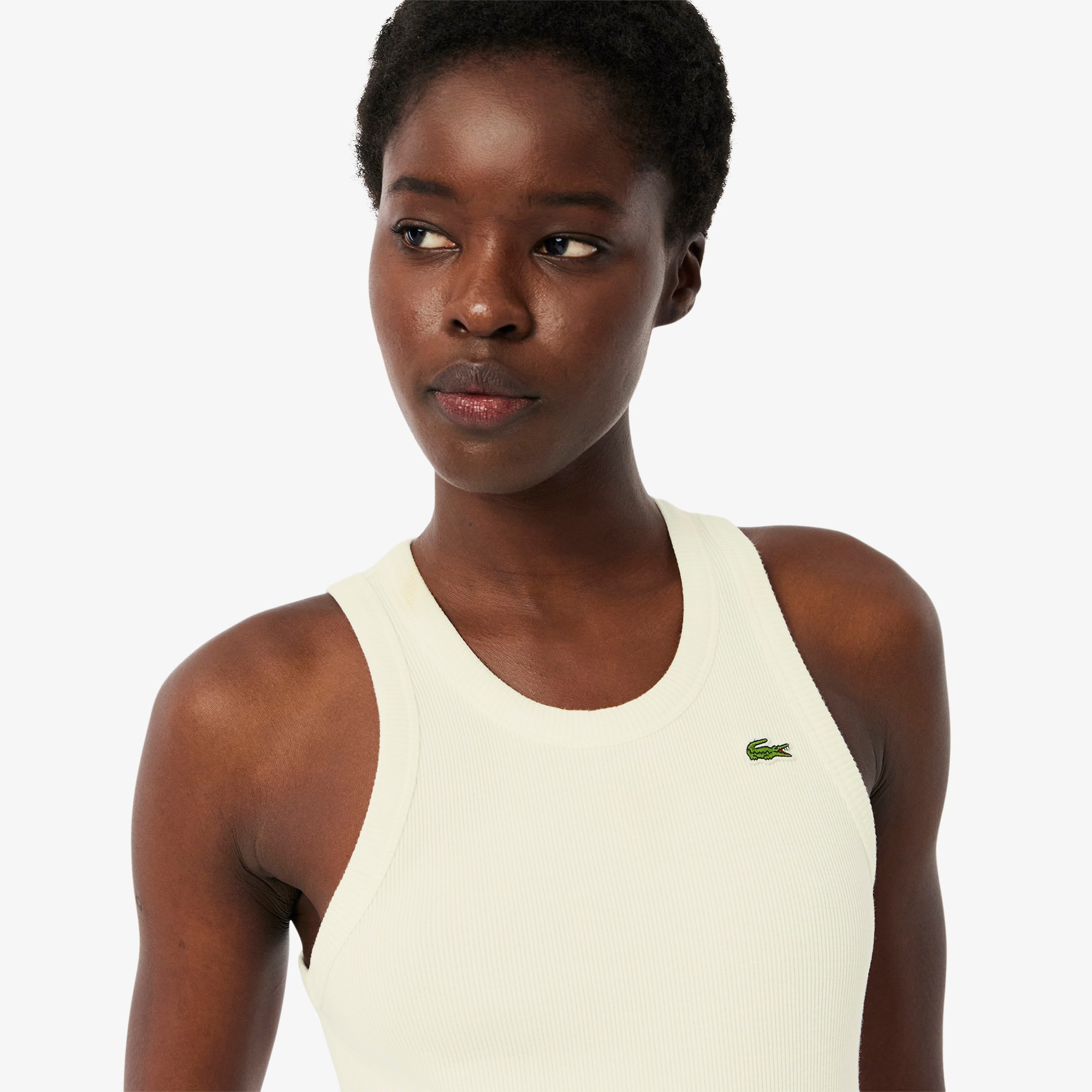 Áo Tank Top Lacoste Nữ Ôm Dáng Chất Liệu Cotton