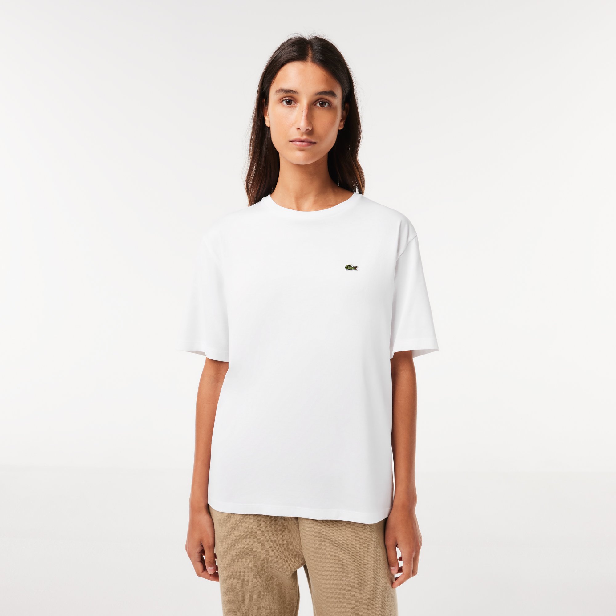 Áo Thun Lacoste Nữ Cổ Tròn Chất Liệu Cotton Cao Cấp