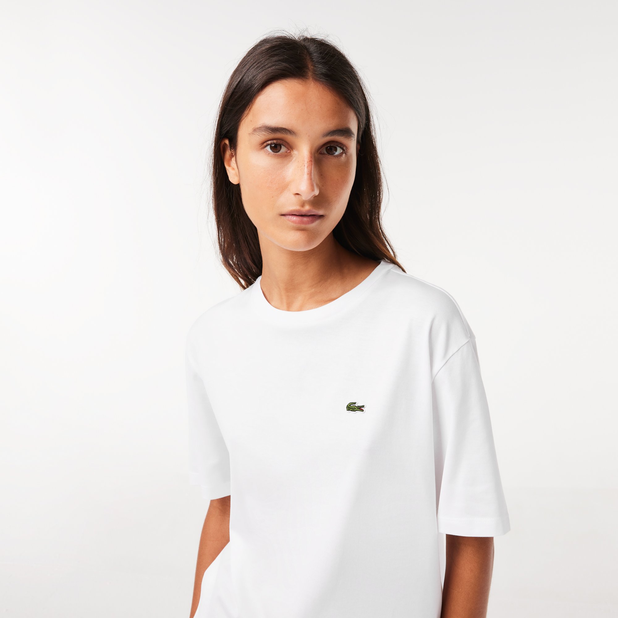 Áo Thun Lacoste Nữ Cổ Tròn Chất Liệu Cotton Cao Cấp