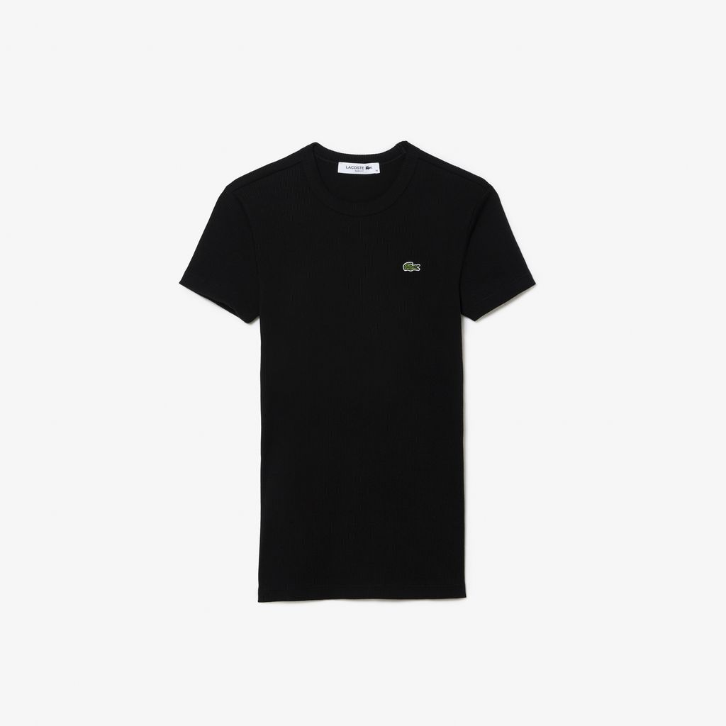 Áo Thun Lacoste Nữ Ôm Dáng Chất Liệu Cotton Gân