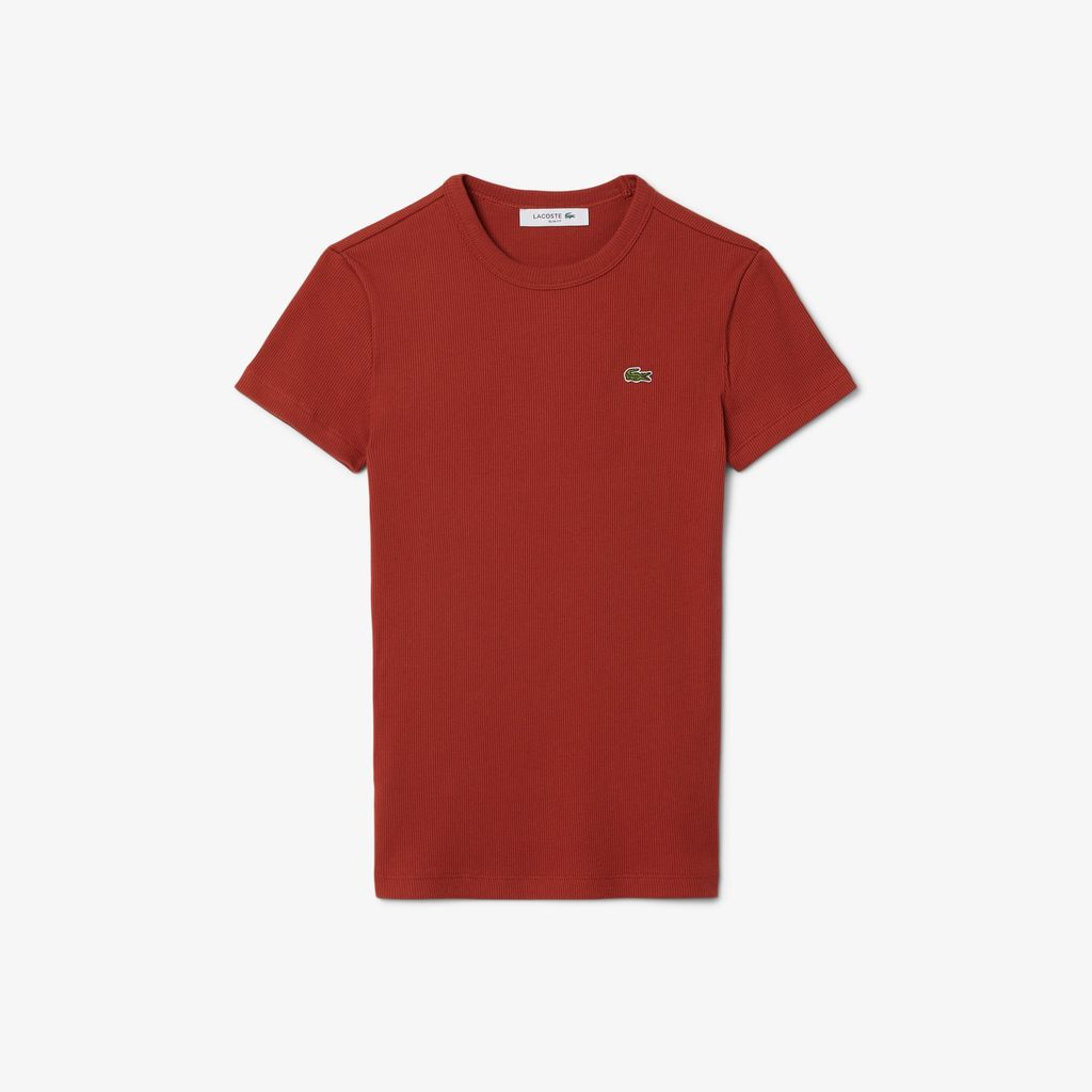 Áo Thun Lacoste Nữ Ôm Dáng Chất Liệu Cotton Gân