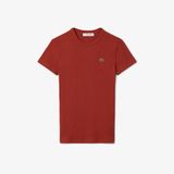 Áo Thun Lacoste Nữ Ôm Dáng Chất Liệu Cotton Gân