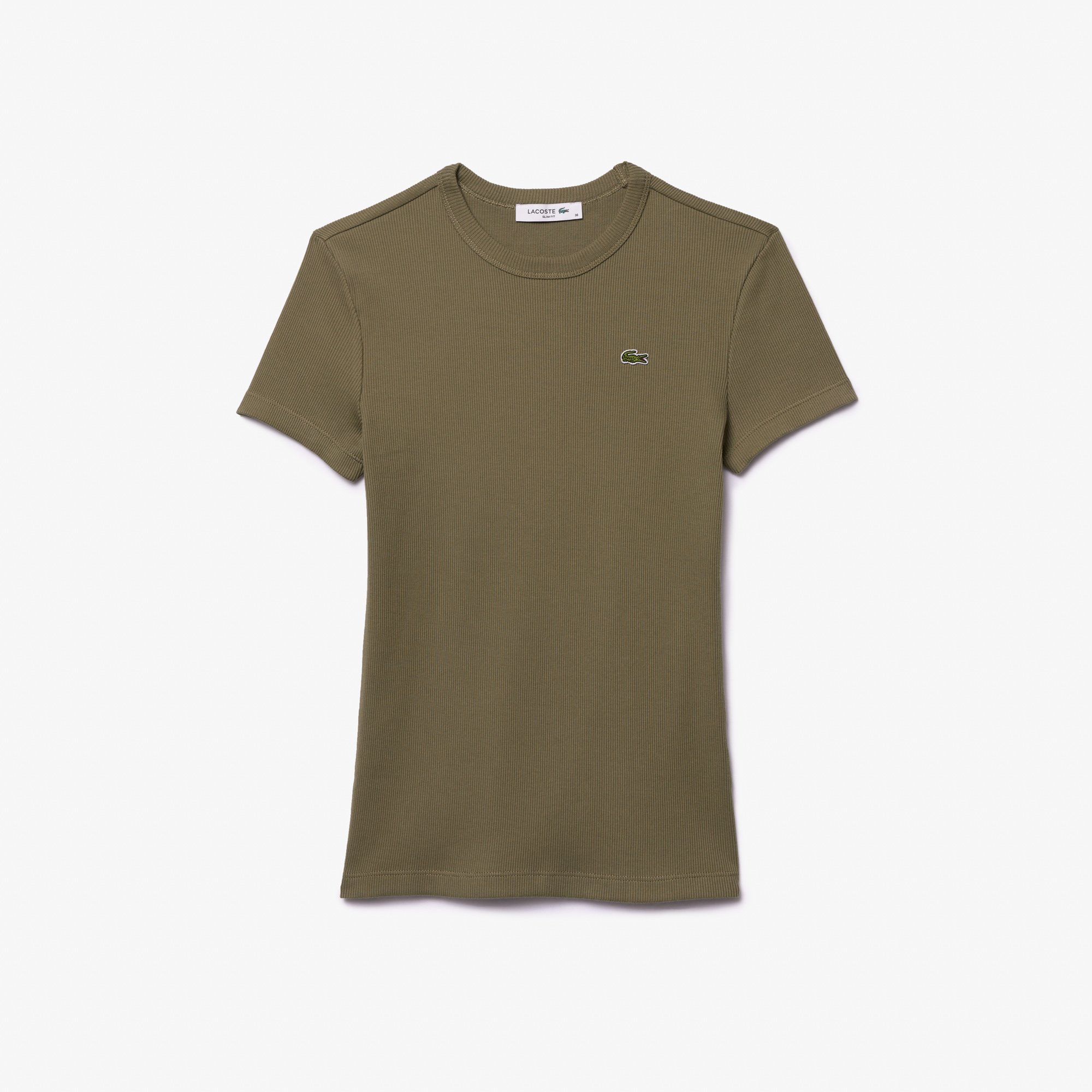 Áo Thun Lacoste Nữ Ôm Dáng Chất Liệu Cotton Gân