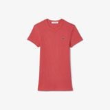 Áo Thun Lacoste Nữ Ôm Dáng Chất Liệu Cotton Gân