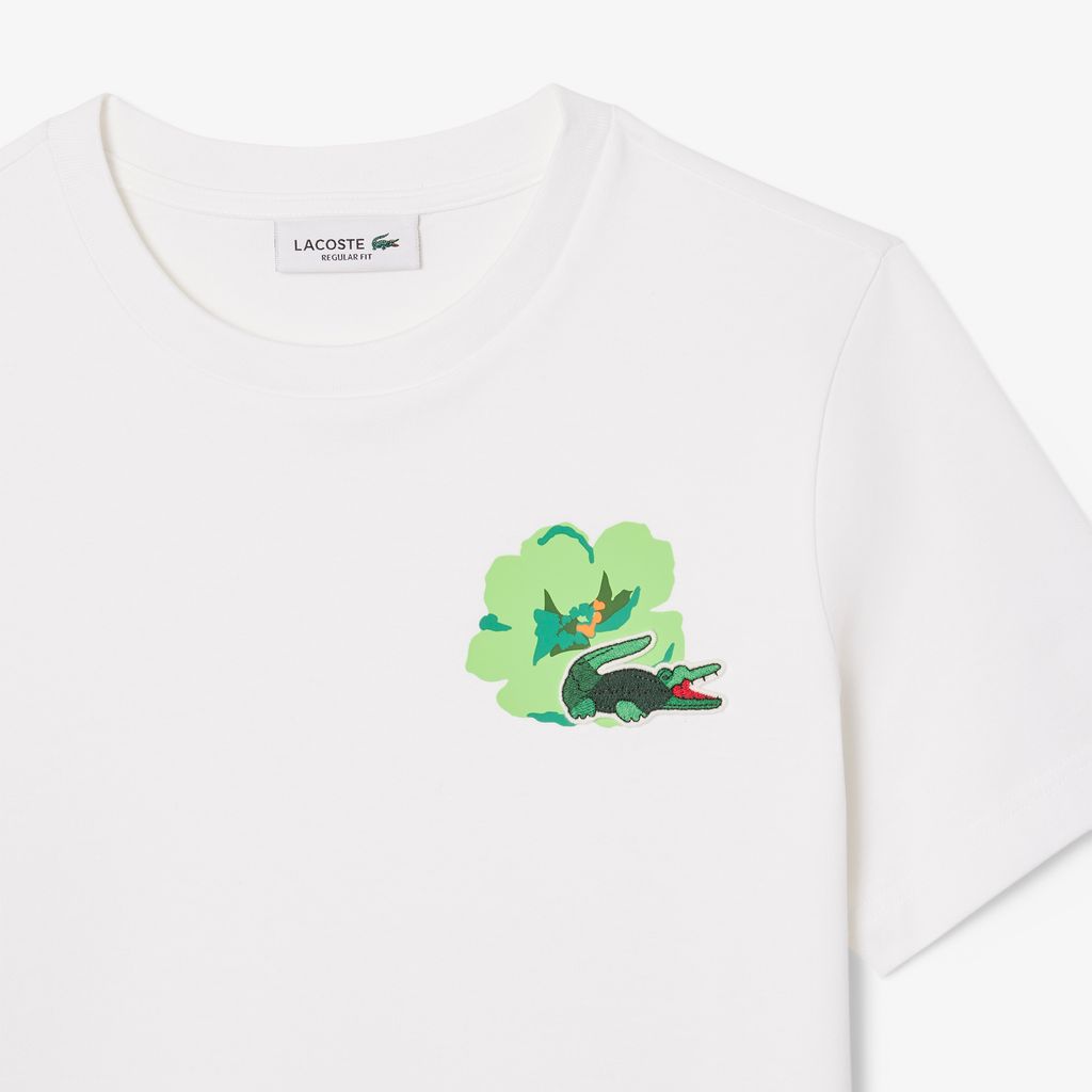 Áo Thun Lacoste Nữ Chất Liệu Cotton Họa Tiết Hoa