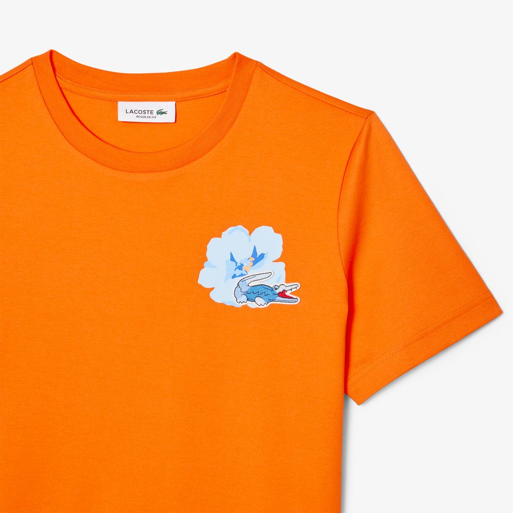 Áo Thun Lacoste Nữ Chất Liệu Cotton Họa Tiết Hoa