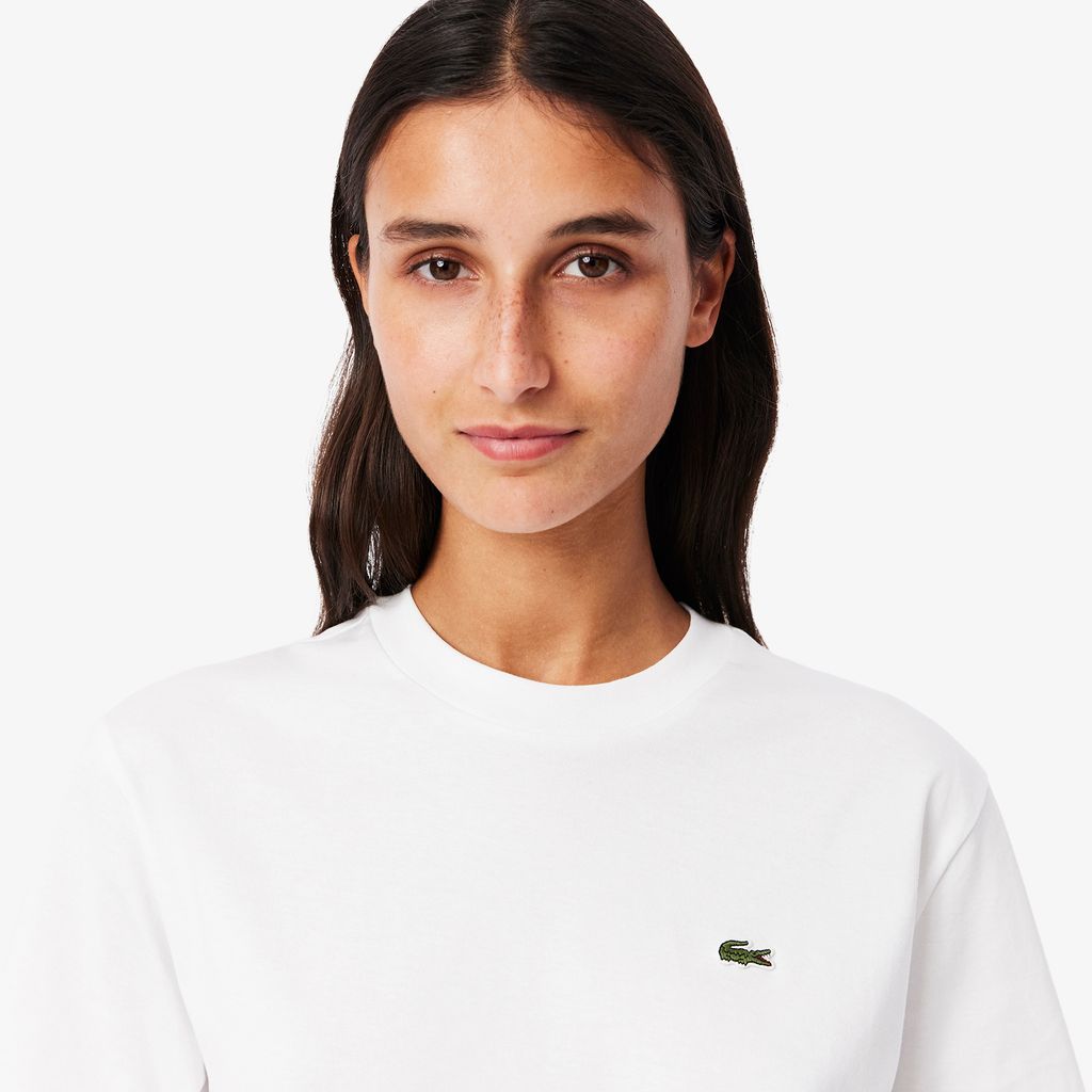 Áo Thun Lacoste Nữ Dáng Rộng Mái Chất Liệu Cotton Mềm