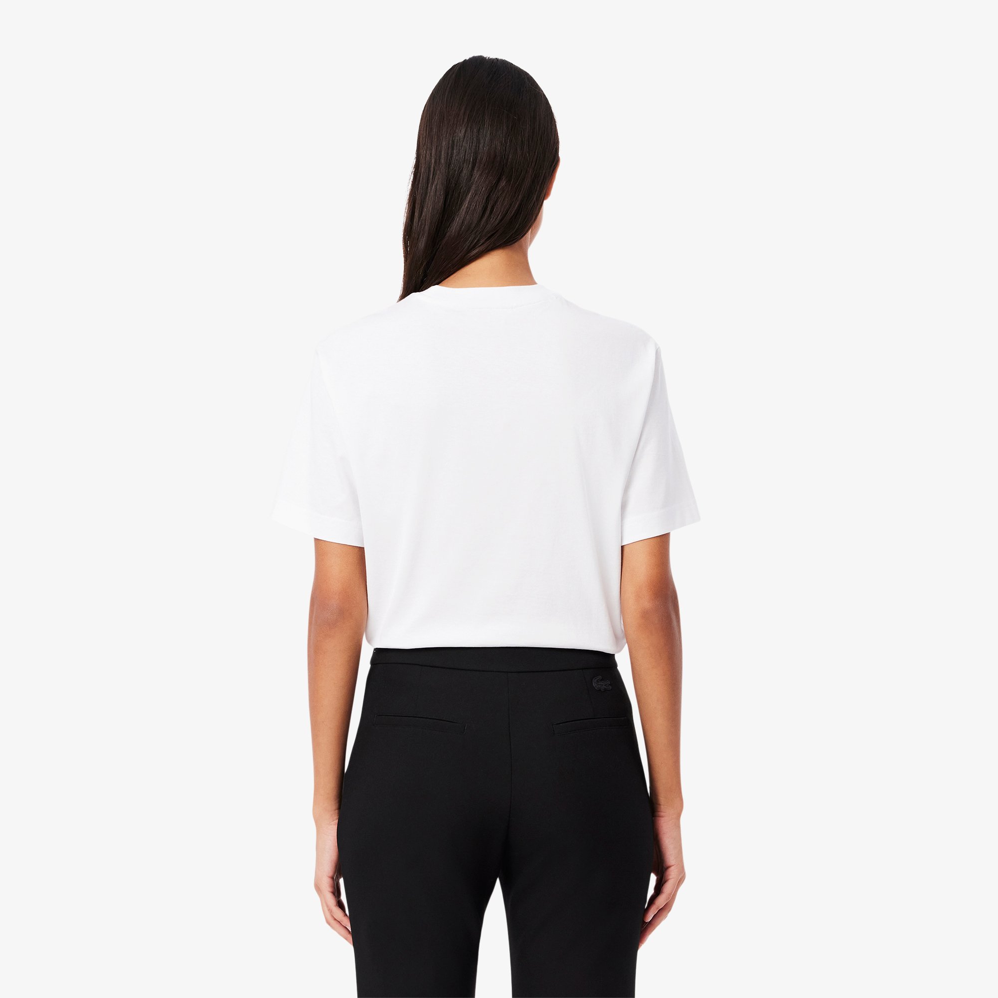 Áo Thun Lacoste Nữ Dáng Rộng Mái Chất Liệu Cotton Mềm