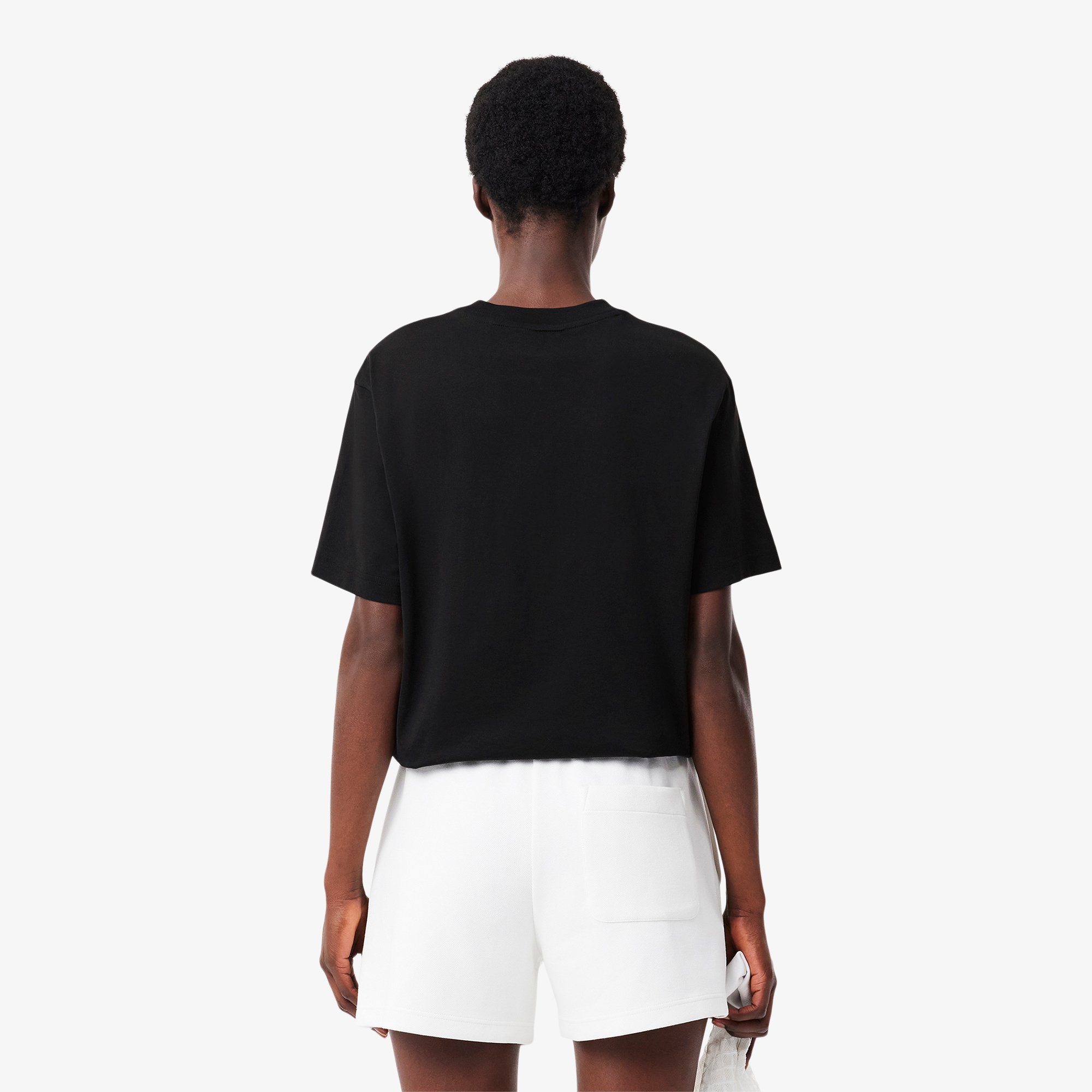 Áo Thun Lacoste Nữ Dáng Rộng Mái Chất Liệu Cotton Mềm