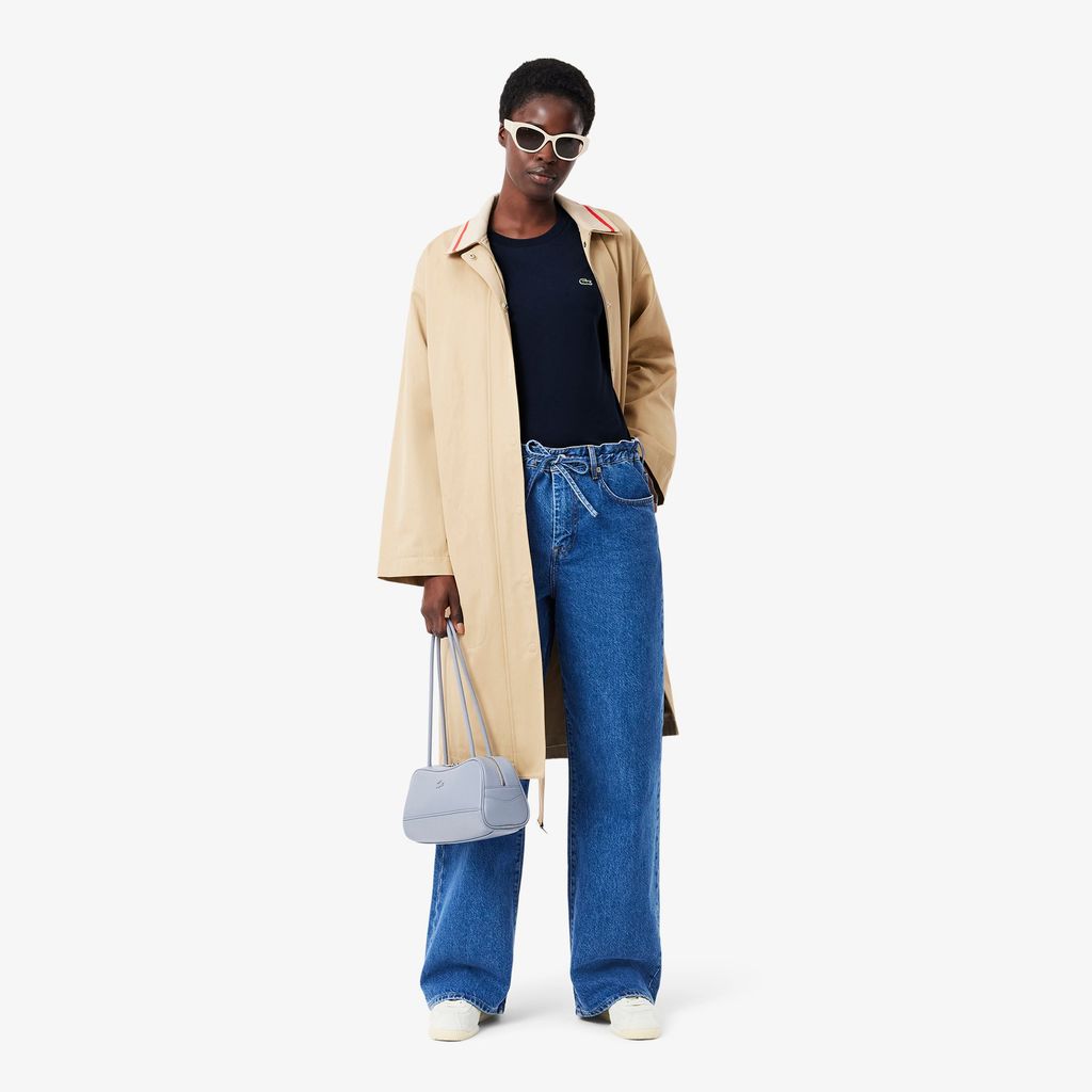 Áo Thun Lacoste Nữ Dáng Rộng Mái Chất Liệu Cotton Mềm