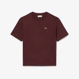 Áo Thun Lacoste Nữ Dáng Rộng Mái Chất Liệu Cotton Mềm